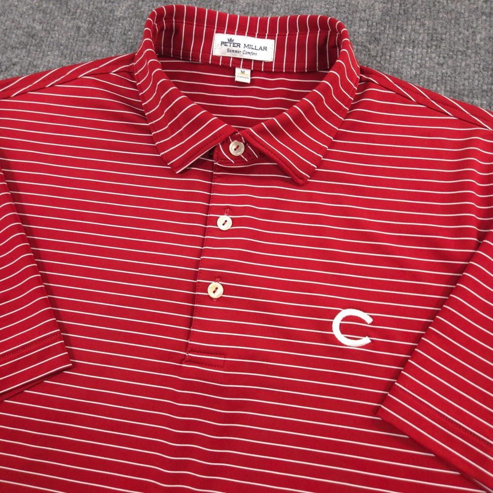 Peter Millar Colgate University Raiders Summer Comfort Polo Shirt Mens M Striped